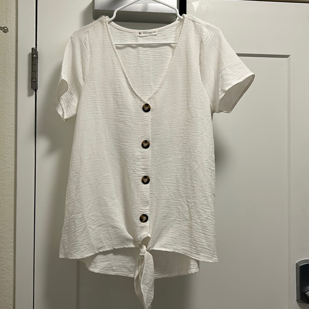 White FSL Apparel Button Up Shirt